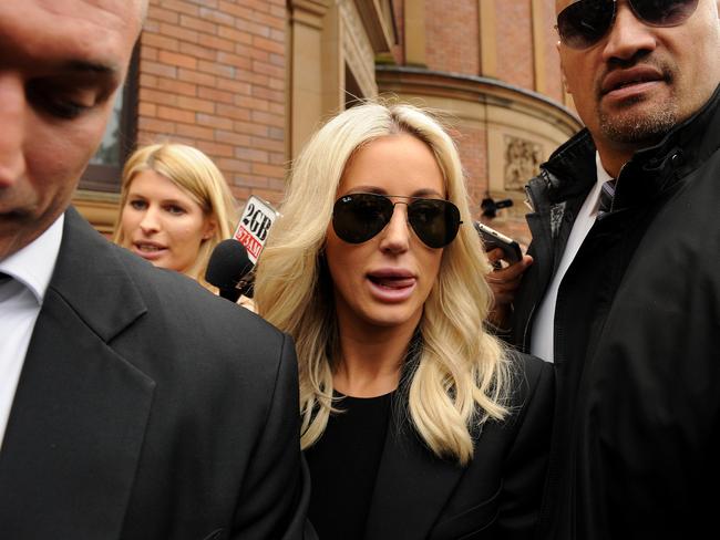 Roxy Jacenko leaves the Supreme Court of New South Wales this morning.