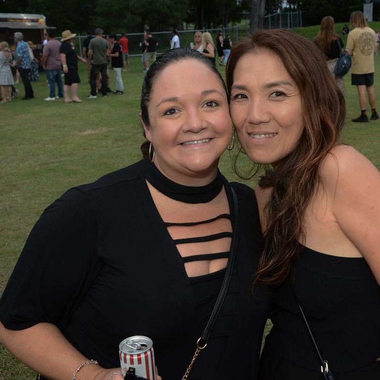 Hayley Peisley and Hillsy Shackley at Under The Southern Stars concert at Sharks, Parkwood. Pic: Regina King