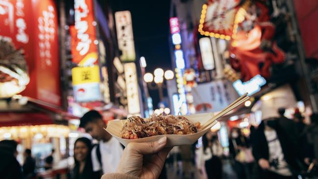 Street food in Osaka is delicious.