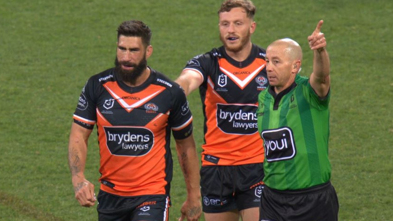 James Tamou unleashed at the referee.