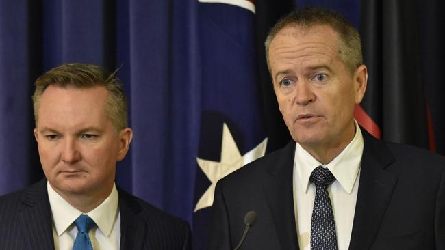 Leader of the Opposition Bill Shorten and Shadow Treasurer Chris Bowen.