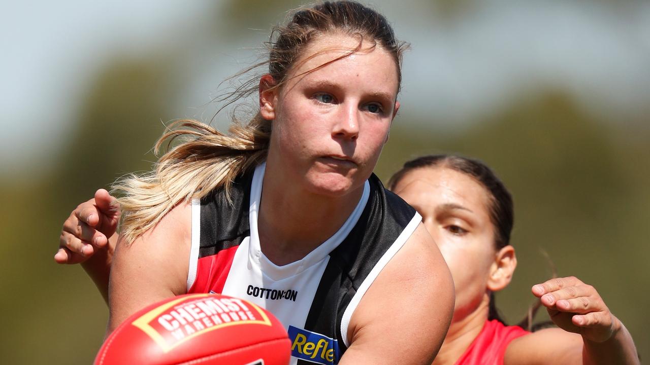 Rhiannon Watt’s future is up in the air. Picture: Michael Willson/AFL Photos via Getty Images