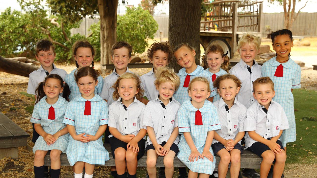 Lisieux Catholic Primary 2025 prep class Carmel Rouge front row: Indianna Shirley, Isla Tampion, Sebastian Dowd, Jesse Grimmer, Piper Thorsen, Levi Smith, Larry Liston. Back row: Oscar Shedden, Willow Kate, Jack Pearson, Julian Zocchi, Sloane Coad, Charlie McLoughlan, Oscar McCauley, Juilet Nininahazwe