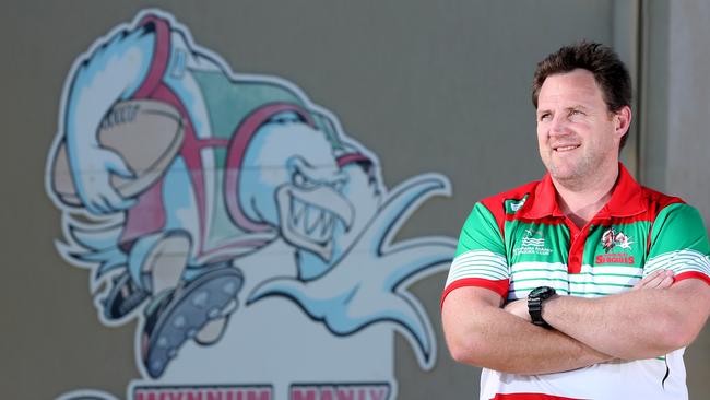 Wynnum Manly Seagulls coach Adam Brideson. Picture: Renae Droop