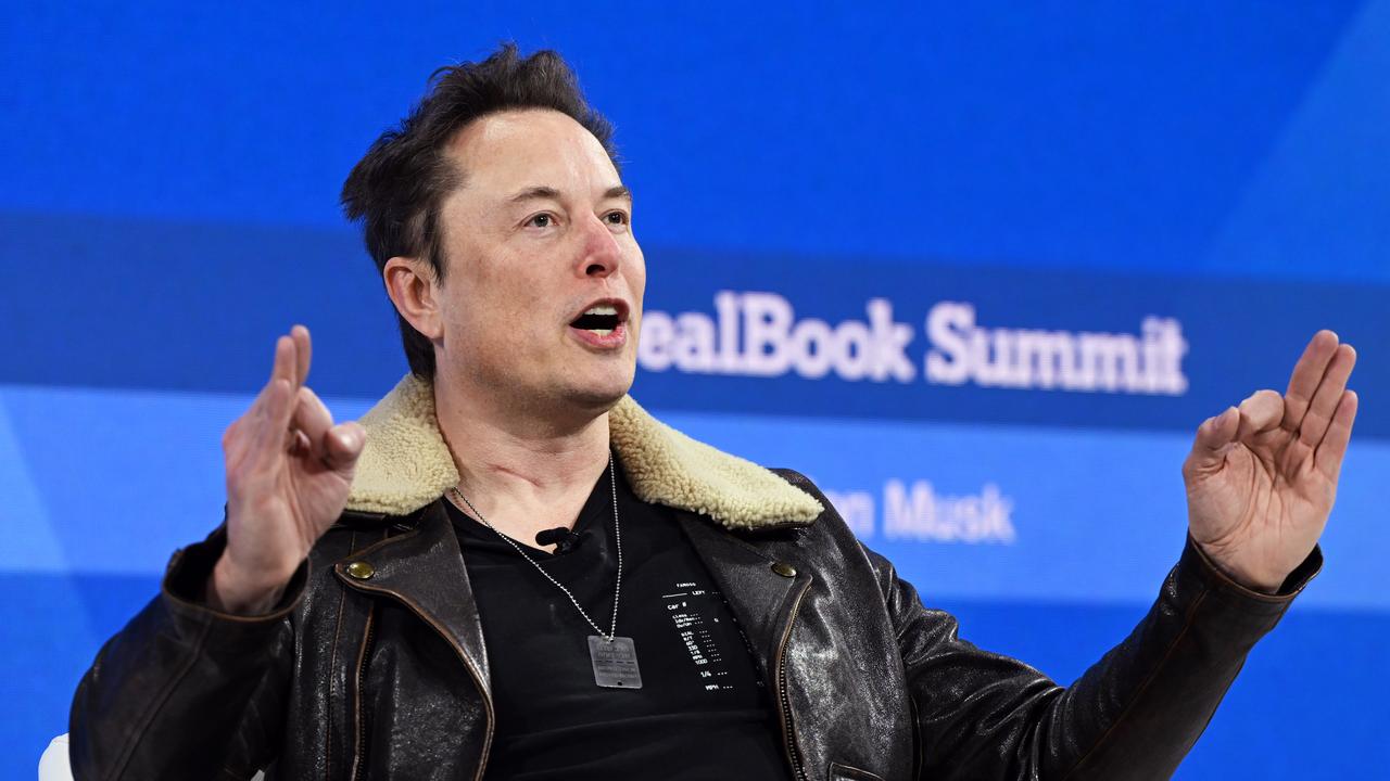 Elon Musk speaks onstage during The New York Times DealBook Summit at Jazz at Lincoln Centre, Wednesday, in New York City. Picture: Getty