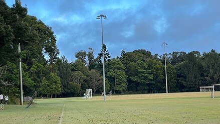 The old lights on the Bangalow Sports Field. Picture: Byron Shire Council