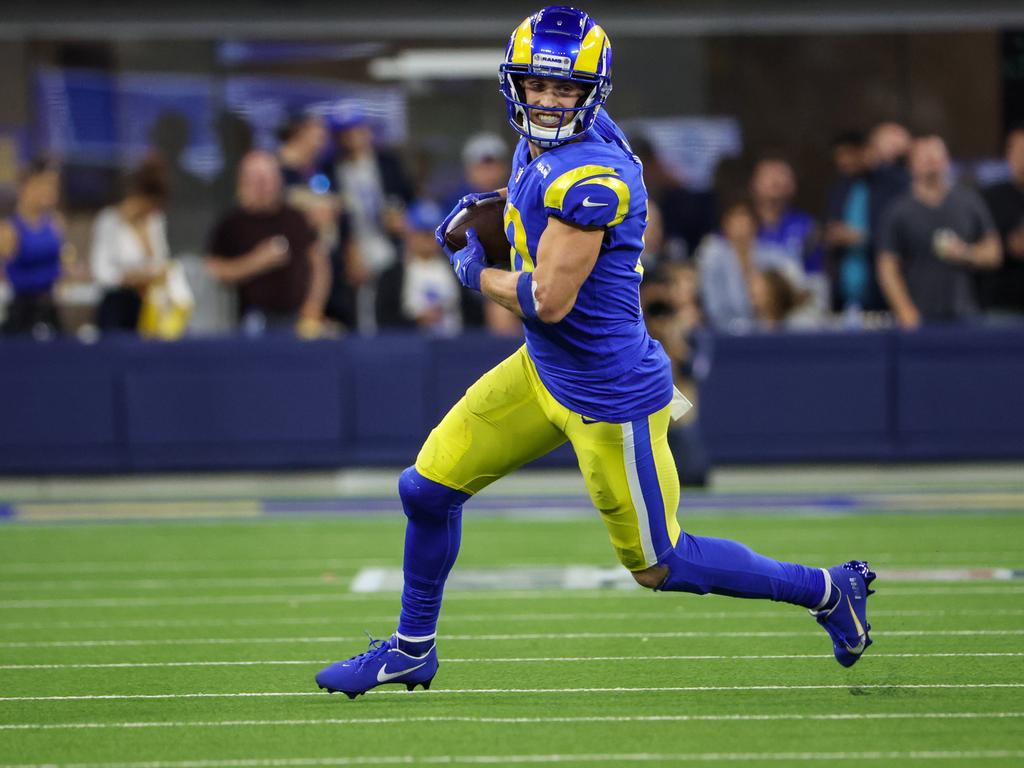 Los Angeles Rams wide receiver Cooper Kupp waves to fans at Rams