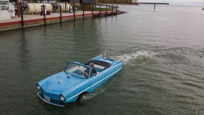 The 1962 Amphicar770, up for sale for $100,000.