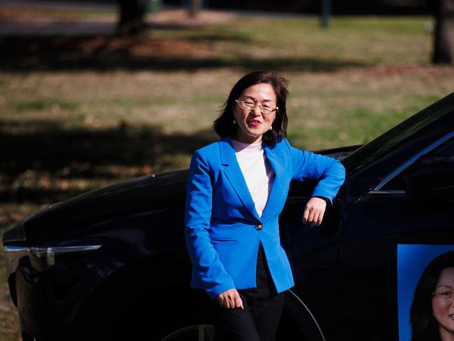 “Glad” when it’s all over. Liberal MP Gladys Liu is fighting to retain the seat of Chisholm. Picture: Jason Edwards