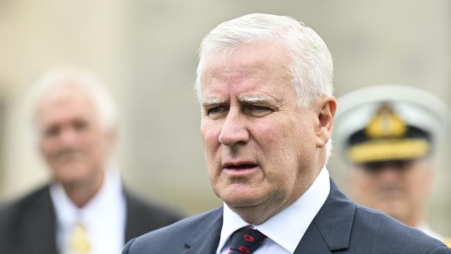 Nationals MP Michael McCormack has thrown his support behind David Littleproud ahead of the Nationals’ leadership vote. Picture: NewsWire / Martin Ollman