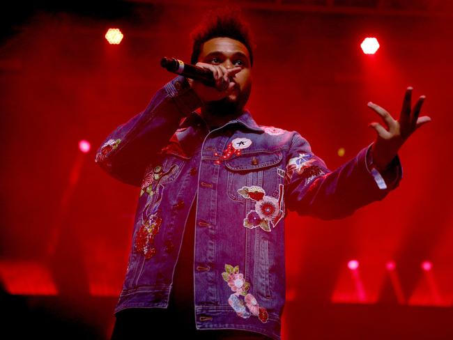 INDIO, CA - APRIL 15:  The Weeknd performs onstage at the Gobi tent during day 2 of the Coachella Valley Music And Arts Festival at Empire Polo Club on April 15, 2017 in Indio, California.  (Photo by Rich Fury/Getty Images for Coachella)
