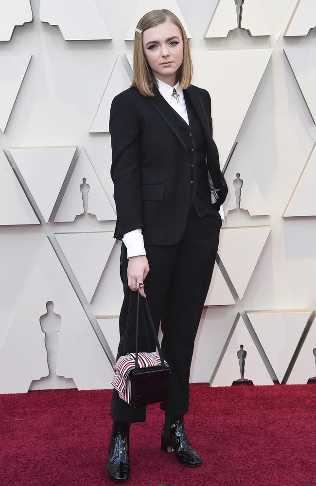 The 15-year-old nailed her first Oscars appearance. Picture: Richard Shotwell/Invision/AP