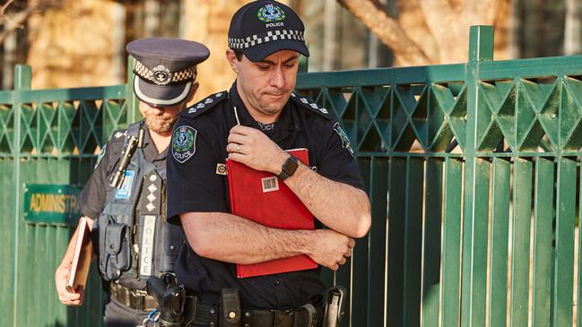 Police were called to a Catholic school in Adelaide after a student was stabbed, the second such incident at a school in a week. Picture: Matt Loxton