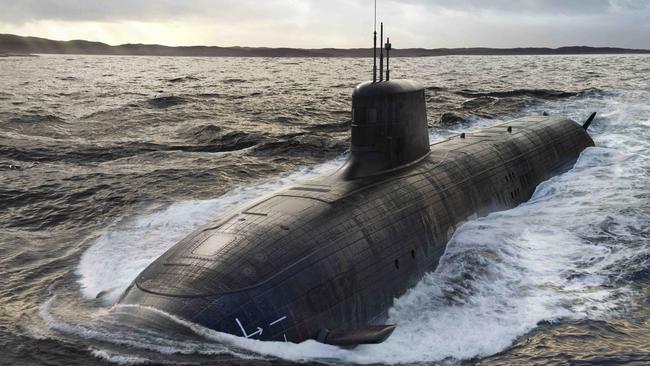 Imagery supplied by defence for coverage of the DSR -  Nuclear Powered Submarine - Virginia Class - Digital Mock-up - Surface