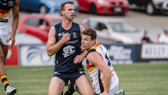 Ex-South stalwart Brad Crabb in SANFL action earlier this year. Picture: AAP/ Morgan Sette