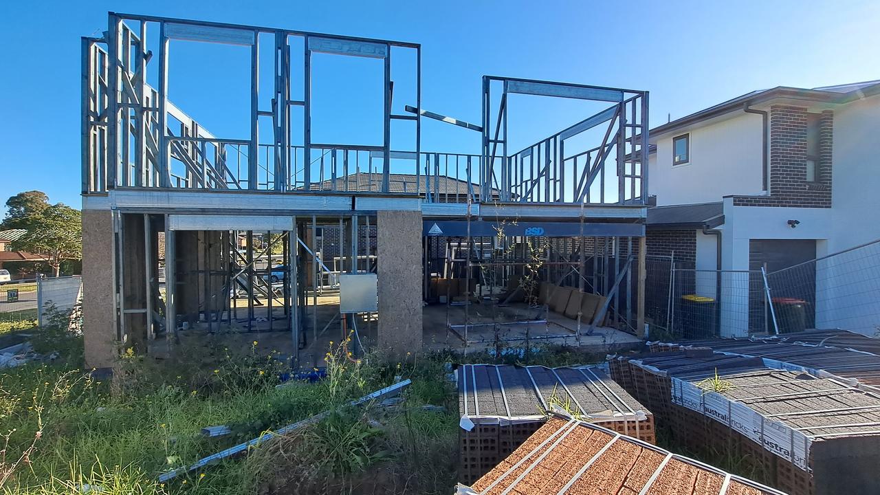 Dharmesh Shah paid $67,000 but has been left with a slab and half the framing for the house. Picture: Supplied