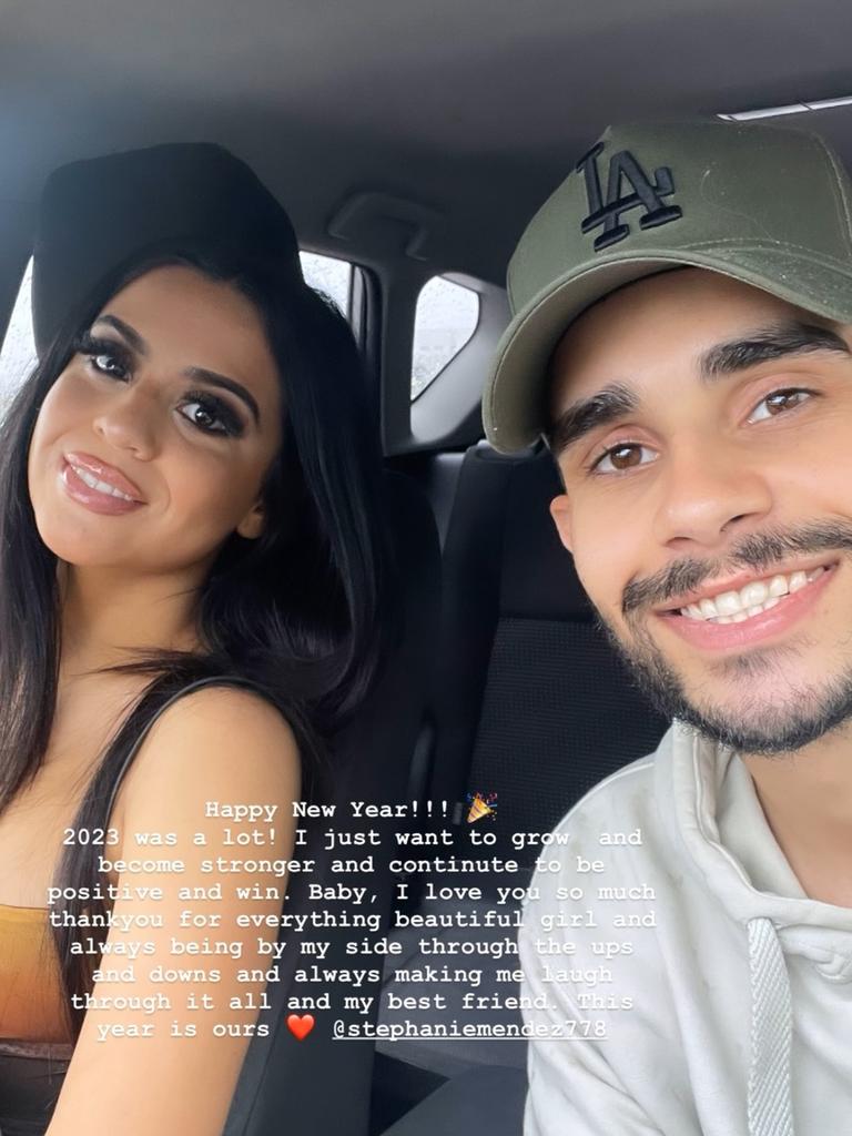 Isaiah Firebrace shared a touching tribute to his girlfriend, whom he’s accused of assaulting at Sydney’s Star Casino. Picture: Instagram