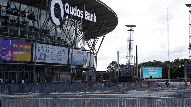 Qudos Bank Arena’s use as a vaccination hub will cease in November. Picture: Nikki Short