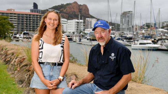 Townsville Yact Club secretary Murray Whitehead with his daughter Olympic sailor Breiana. Picture: Evan Morgan