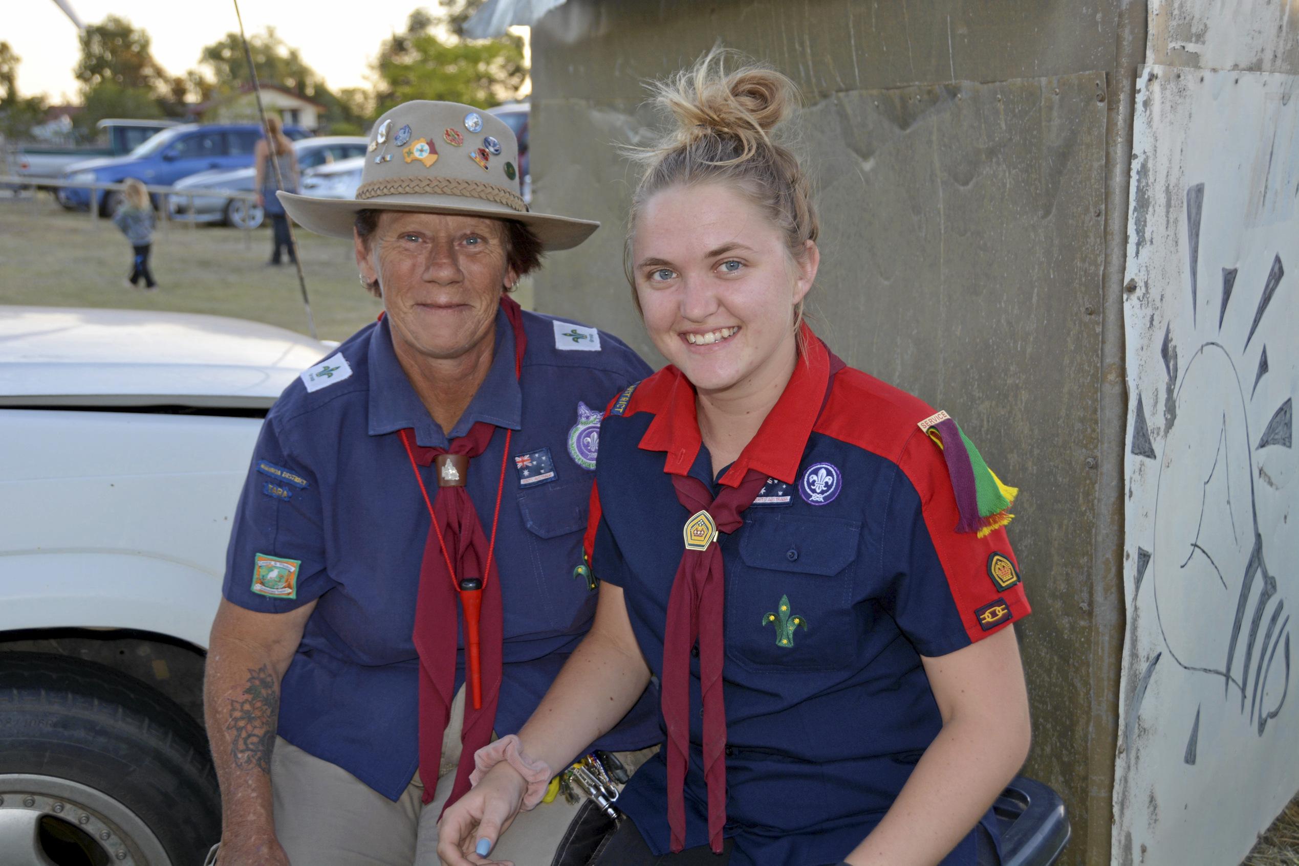 Tara scouts leader Lisa Toon with Ashley Toon, 18, at the Tara Christmas Carnival 081218. Picture: Eloise Quinlivan