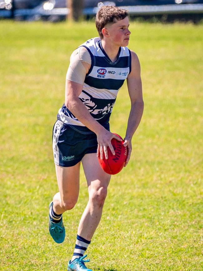 Brock Beveridge of the Camden Cats in the U19s Mens Div 2 grand final. Picture: Contributed