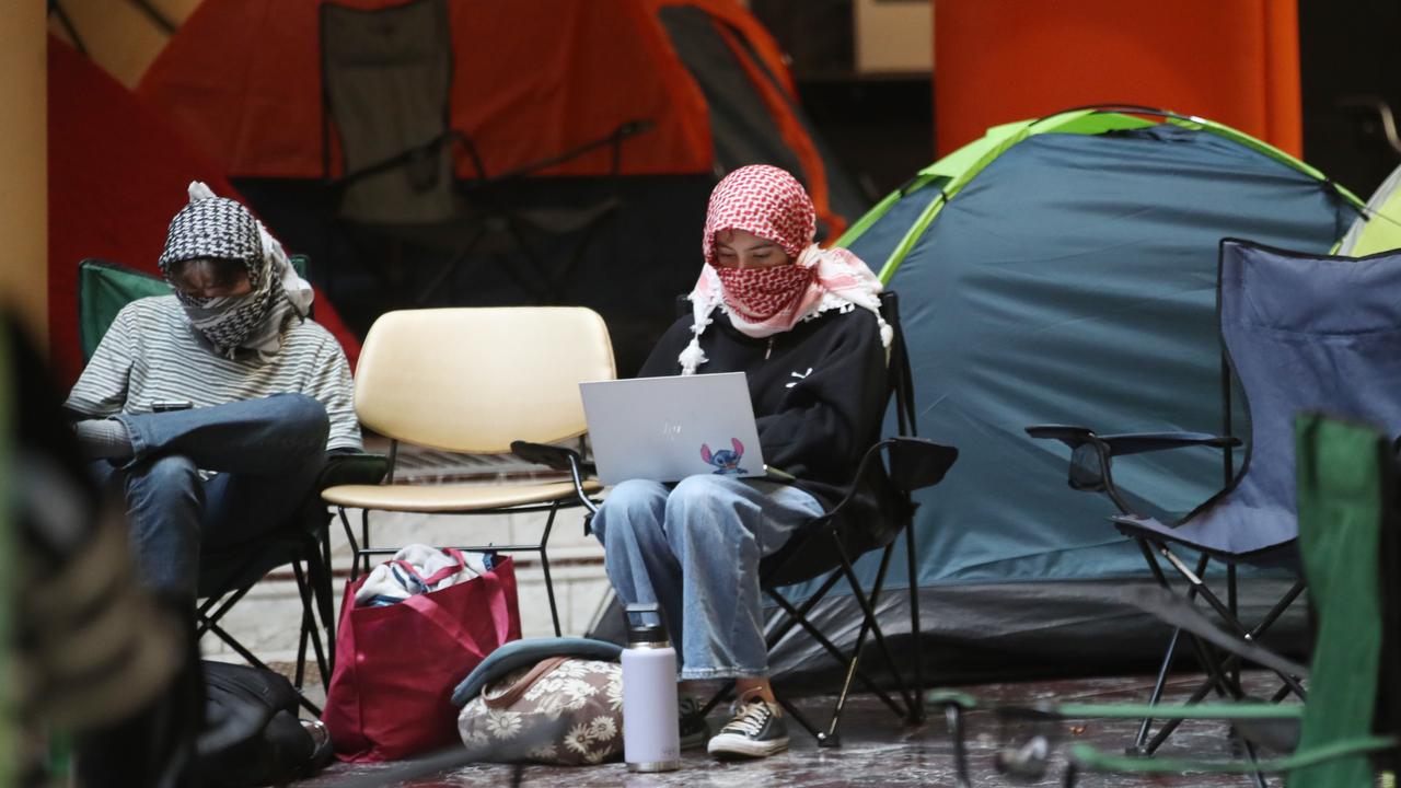 Melbourne University protesters have been told to clear out. Picture: NewsWire / David Crosling