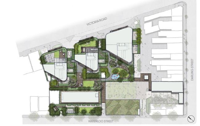 A concept plan of the development.