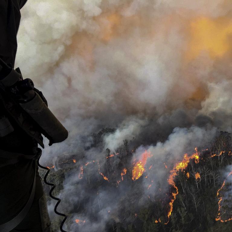 Firestorm... The Grose Valley fire in the Blue Mountains. Picture: ADF