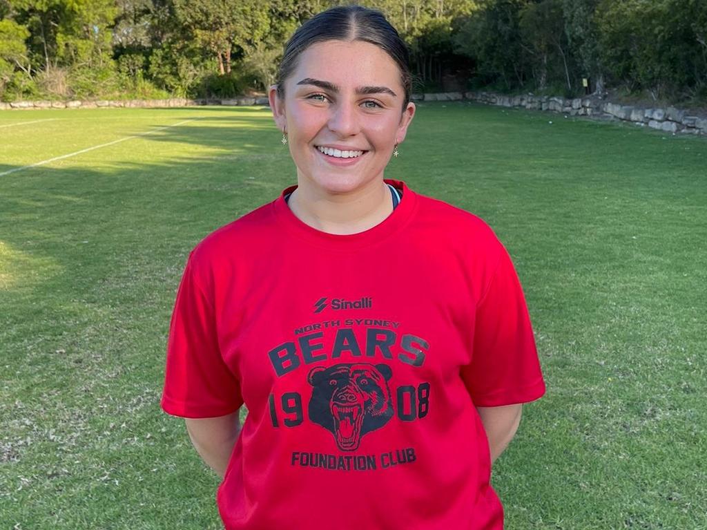 Sienna Deeley of the North Sydney Bears Tarsha Gale Cup team. Picture: Contributed