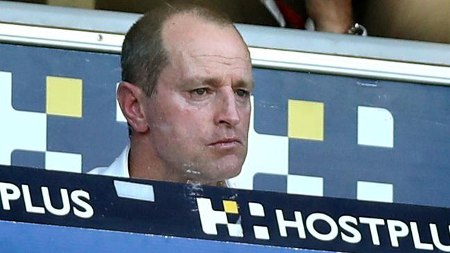 Coach Michael Maguire had every reason to blow up about the officiating that robbed his side of a win. Picture: Gregg Porteous