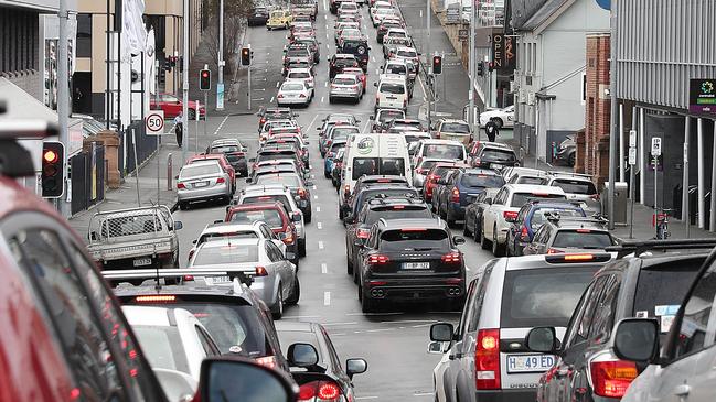 Traffic congestion was one of the hot topics from the <i>Mercury</i>’s Future Tassie survey. Picture: SAM ROSEWARNE