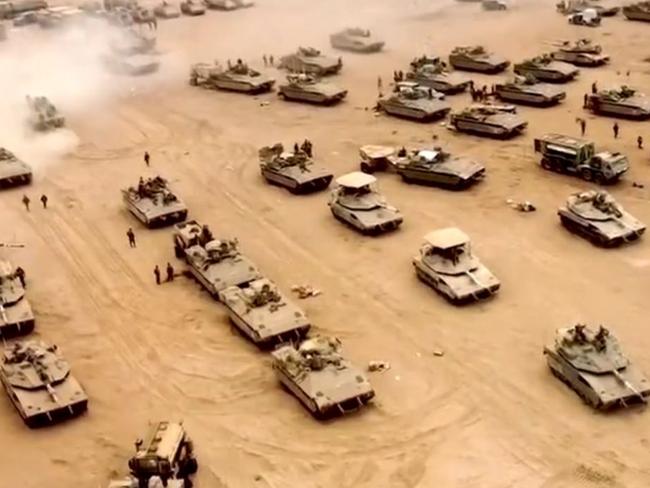 Israel Defence Forces assembled. Picture: Twitter