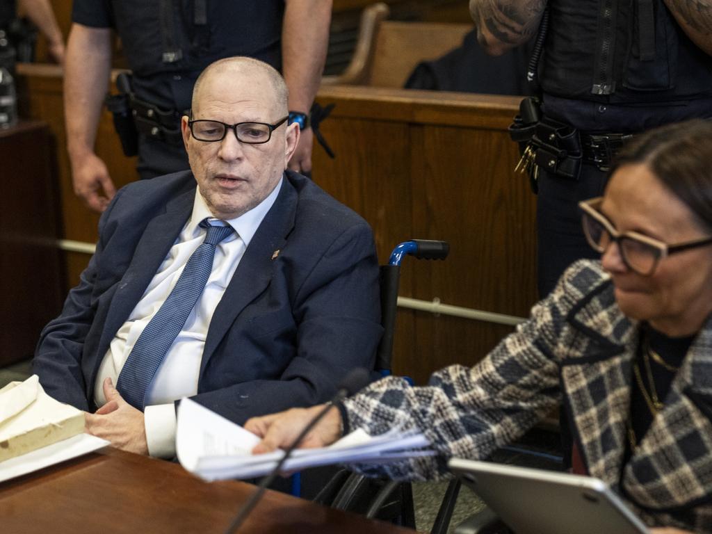 Harvey Weinstein, appears at Manhattan Criminal Court on April 9, 2025, in New York. Picture: AP/Eduardo Munoz Alvarez, Pool