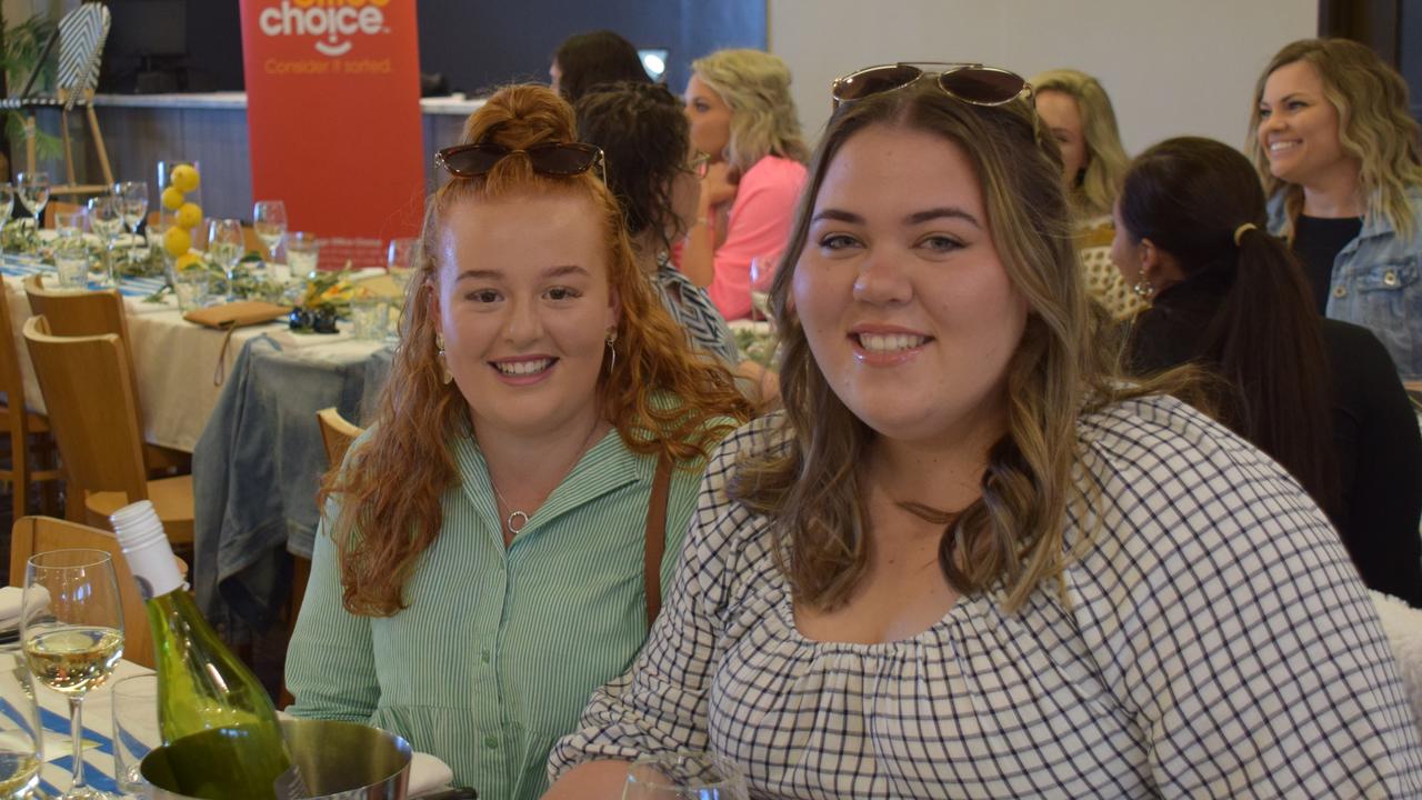 Mackenzie Clague and Ellie Facer at the Dalby Diehards Ladies Long Lunch 2022. Picture: Emily Devon.