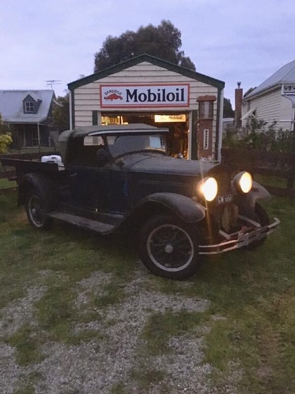 This vintage ute belonged to Clint Reynolds, of Lethbridge, grandfather. The 1929 Hupmobile sold and left the family for 10 years before they bought it back by chance at a clearing sale.