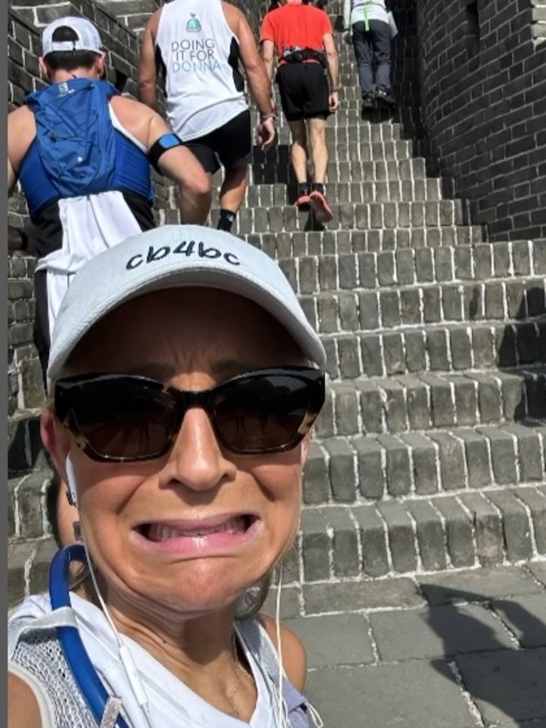 More stairs – and sweltering 35c conditions.