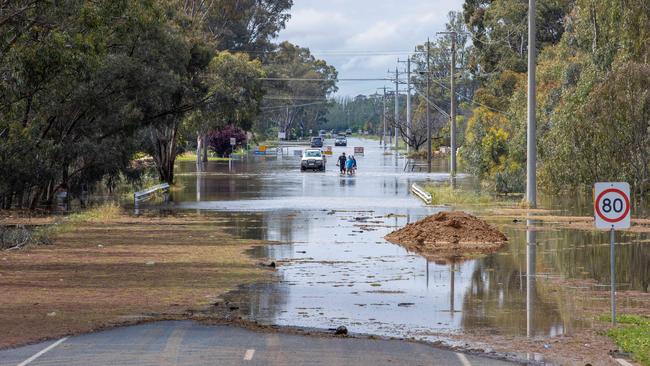 Almost 450 roads are currently closed across Victoria. Picture: Jason Edwards