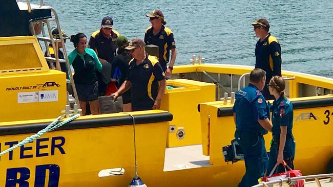 Coast Guard Mooloolaba helped rescue two women off Old Woman Island when their jet ski crashed into rocks.