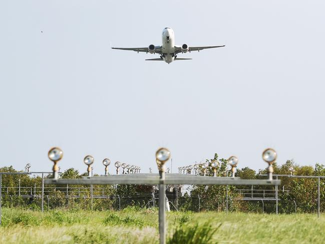 A Virgin Australia passenger jet plane departing. Picture: Brendan Radke