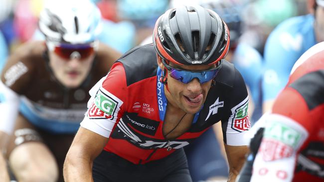 Richie Porte powers through the Tour Down Under. Picture: SARAH REED