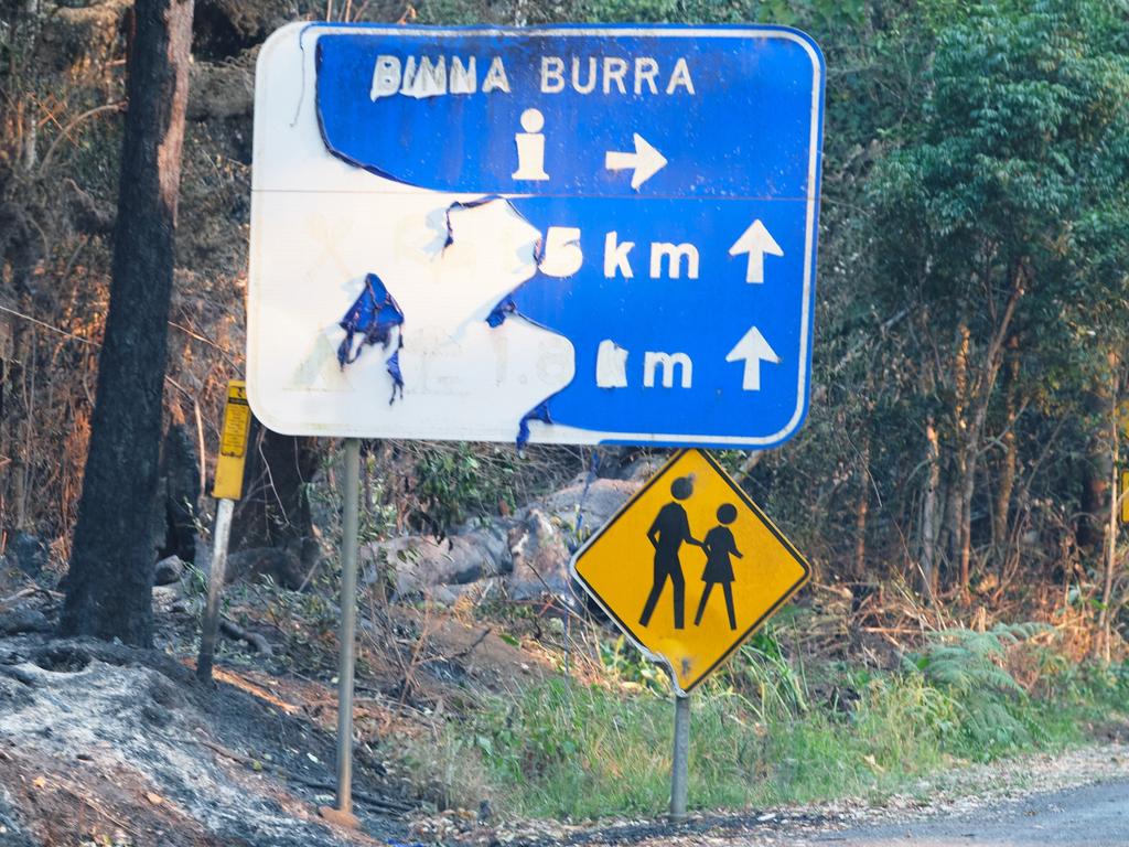 Photos from the ruins of Binna Burra Lodge in the hinterland after devastating bushfires. Photo: Andrew Wills