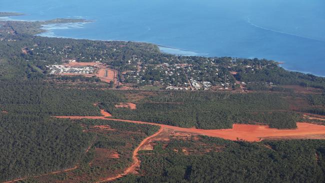 An aerial view of Weipa at Cape York.