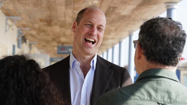 Prince William put on a brave face in Cornwall in South West England, when he visited St. Mary's Harbour, the maritime gateway to the Isles of Scilly earlier this month. Picture: Getty Images