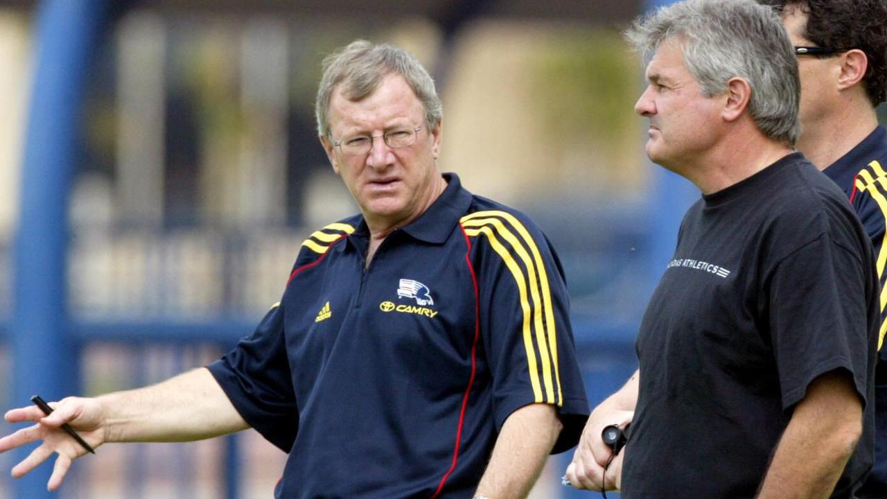 Former Crows recruiter Alan Stewart with former coach Neil Craig.