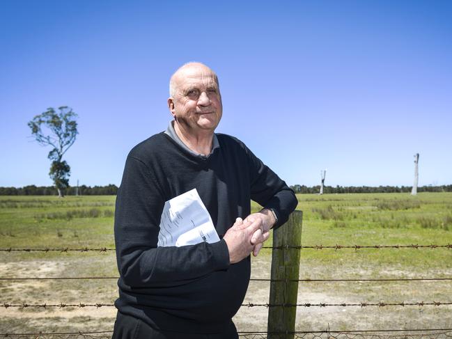 Right to fight: Robert Richards of Forge Creek with the "scare only" permit he received instead of the usual permit to kill kangaroos. Picture: Dannika Bonser