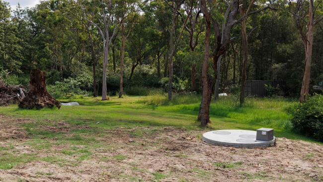 Police squads scoured bushland behind this property. Picture: Max Mason-Hubers