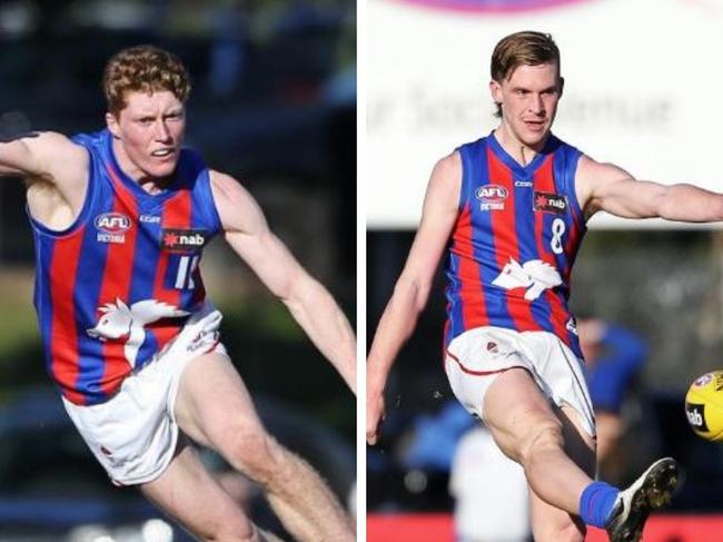 Matt Rowell and Noah Anderson in action for Oakleigh Chargers in the NAB League. Pictures: Martin Keep/AFL Photos via Getty Images