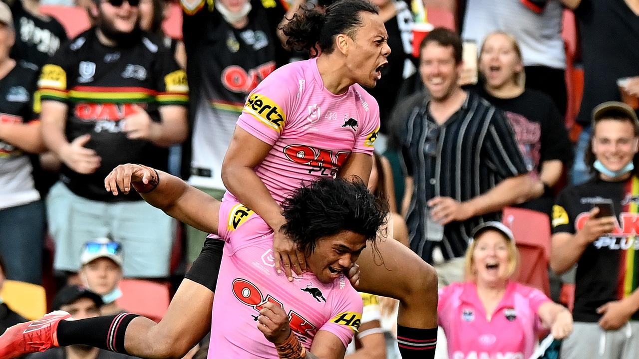 Jarome Luai was taken off after being dazed by a Cameron Munster hit