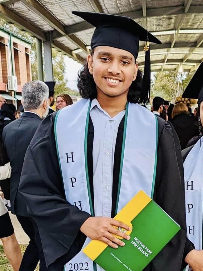 Zakariya Rahim’s graduation pictures, taken days before he died.