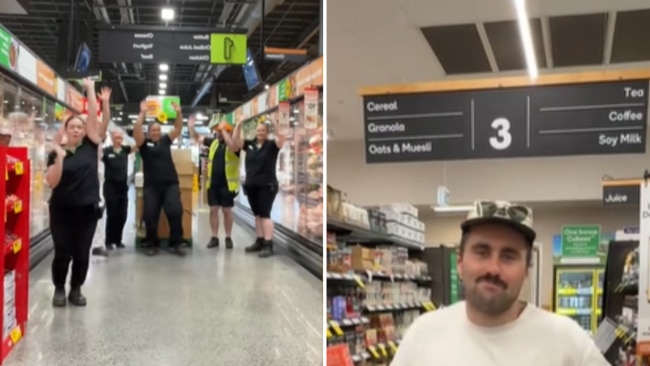 Image: TikTok / @woolworths_loganreserve, @abbyontour97.